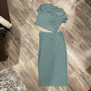 Crop top and skirt SHEIN